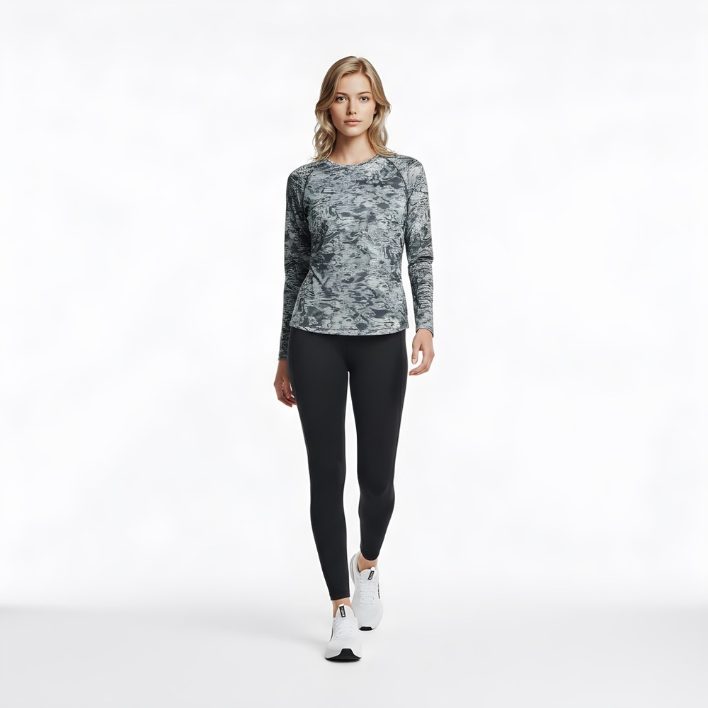 Under Armour Women's Green Camo Long Sleeve Top